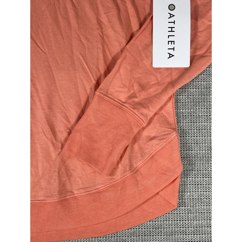 Athleta Mindset Sweatshirt Womens Size S Tall Coaster Luxe Sweater Peach - Picture 7 of 10